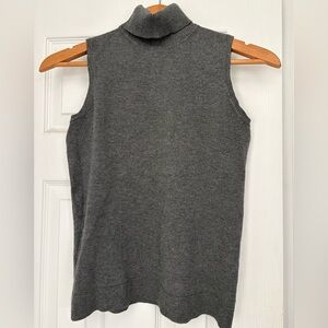 INC Gray Sleeveless Turtleneck Sweater
